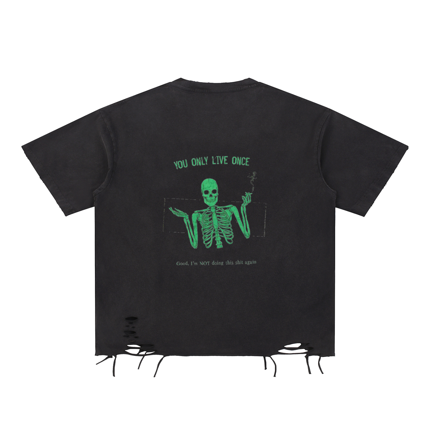 Snow Washed Raw-Hem T-Shirt